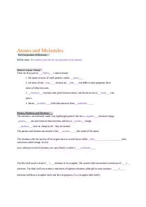 General Chemistry Study Notes