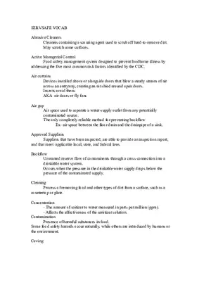 Key Concepts in Food Safety and Cleaning Methods