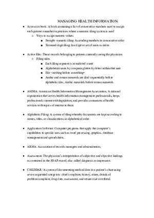 Managing Health Information