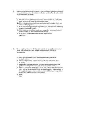Strategies for Competing in International Markets Answer Key Part 3