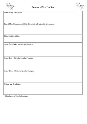 Copy of One-Act Play Outline and Tips