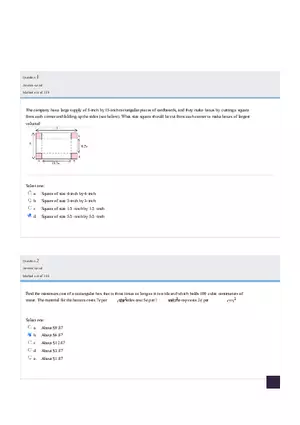 Graded Quiz Unit 6 - Calculus