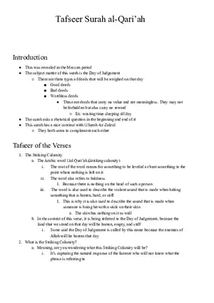 Tafseer Surah al-Qari’ah