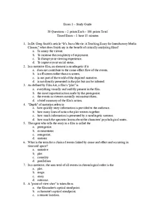 Film Analysis and Narrative Structure - Key Concepts from Dr. Greg Smith's Essay and Film Art
