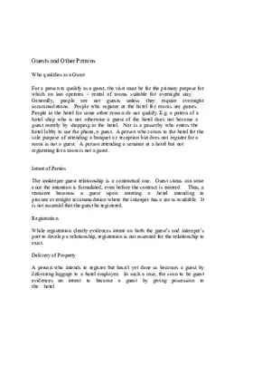 Hospitality Law Chapter 3
