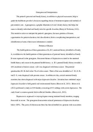 Genogram and Interpretation