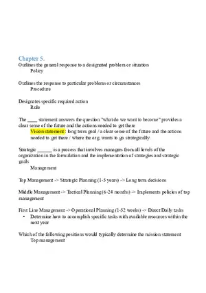 Organizational Strategy and Policy Framework Practice