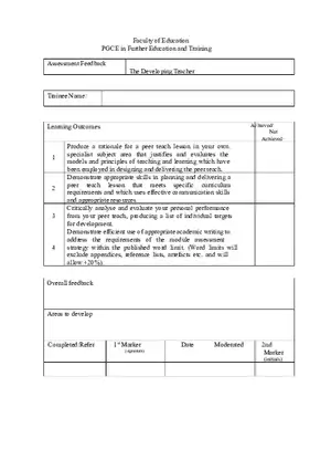 Assignment One - PGCE in Further Education and Training