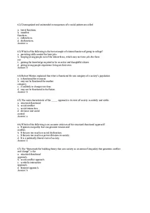 Test Bank for Macionis, Gerber, Sociology, Ninth Canadian Edition Part 2