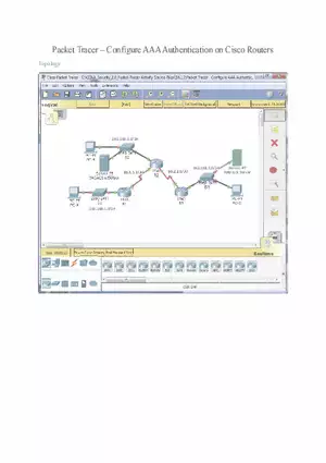 Packet Tracer - Configure AAA Authentication on Cisco Routers