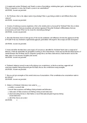 Structuralism Quiz 1-51 Answer Key