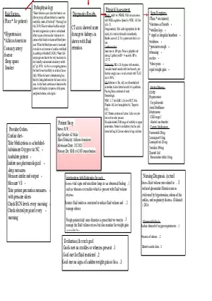 Concept Map for Patient with CHF Exacerbation