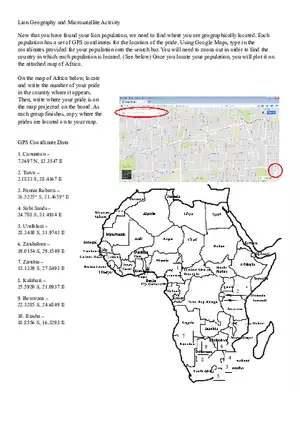 Lion Geography Microsat Activity