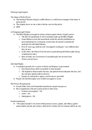 Policing Legal Aspects