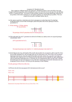 Mendelian Genetics