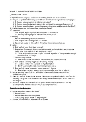 Qualitative Data Analysis