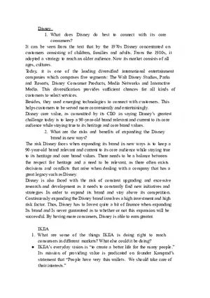 Disney’s Consumer Connection Strategy