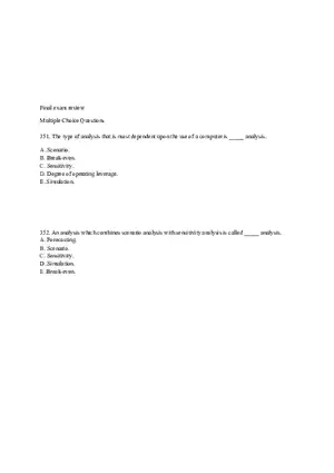 Financial and Risk Analysis in Decision-Making