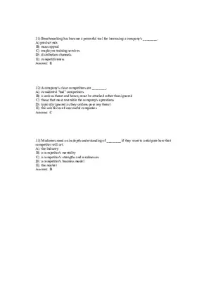 Creating Competitive Advantage (Marketing) Answer Key Part 2