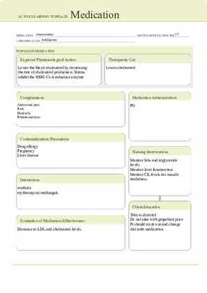 Atorvostatin - Active Learning Template