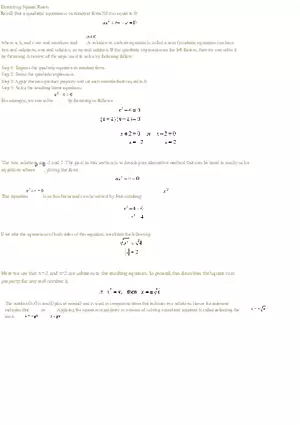 Extract Square Roots