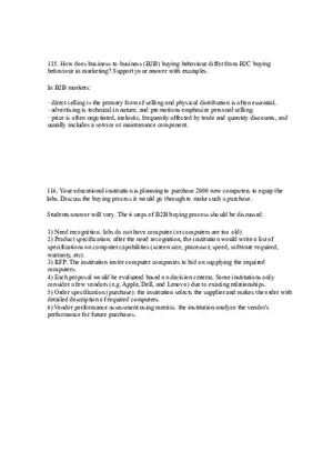 Business-to-Business Marketing Ch 5 (Part 7)