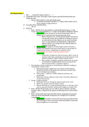 Criminal Law - Outline of Crimes