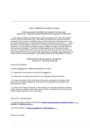 Full Model Penal Code - Part 5