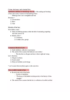 Models of Law (Crime, Deviance, and Criminal Law)