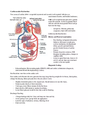 Cardiovascular Dysfunction