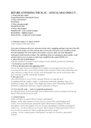 Theatre Review Template