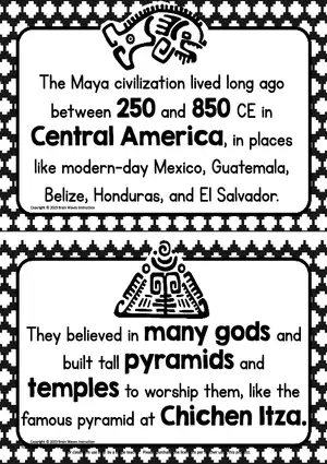 Mayan Fact Cards