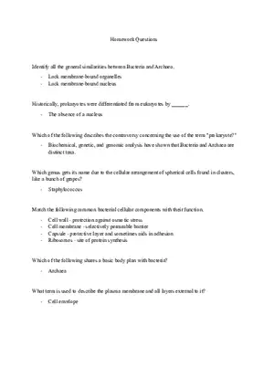 Similarities, Controversies, and Bacterial Cellular Components Homework