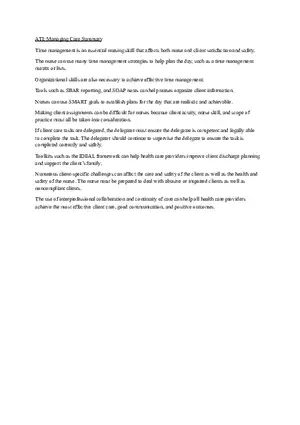 Effective Time Management and Delegation in Nursing