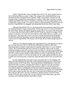 Virgin Mobile Case Study