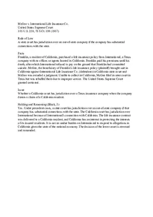 McGee v. International Life Insurance Co