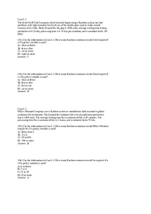 Lean Systems Answer Key Part 3
