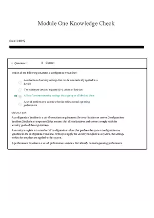 Module One Knowledge Check