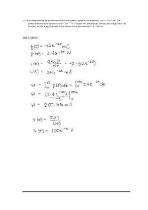 Chapter 1 Solutions to Answers of Basic Engineering Circuit Analysis (Part 2)