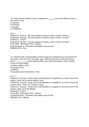 Sensation and Perception Test Answer Key Part 6