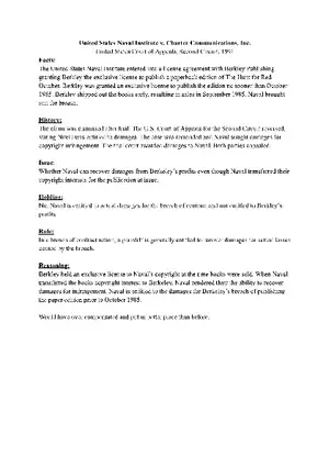 United States Naval Institute v. Charter Communications, Inc