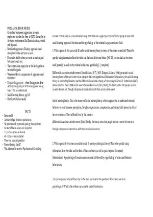 Critical Analysis of Criminal Behavior Through Social Learning Theory Notes