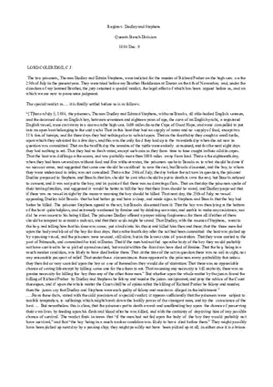 Regina v. Dudley and Stephens Mock