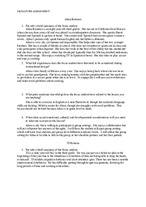 Signature Assignment