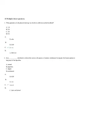 Computer Concepts for End Users Test Questions and Answers
