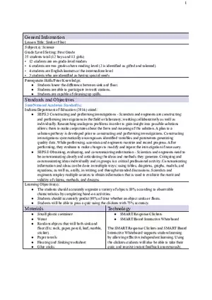 Sink or Float Lesson Plan