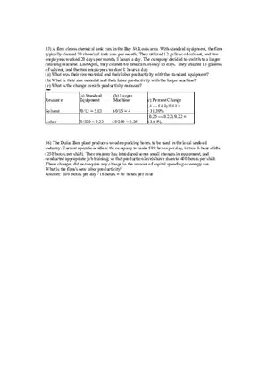 Operations Management (Operations and Productivity) Answers Part 4