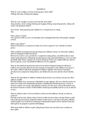 Lifespan Development and Its Study (Reading 6-11)