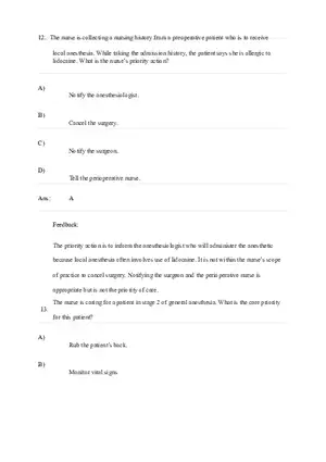 General and Local Anesthetic Agents Quiz Part 2