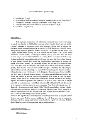 Tesla and it's International Strategy